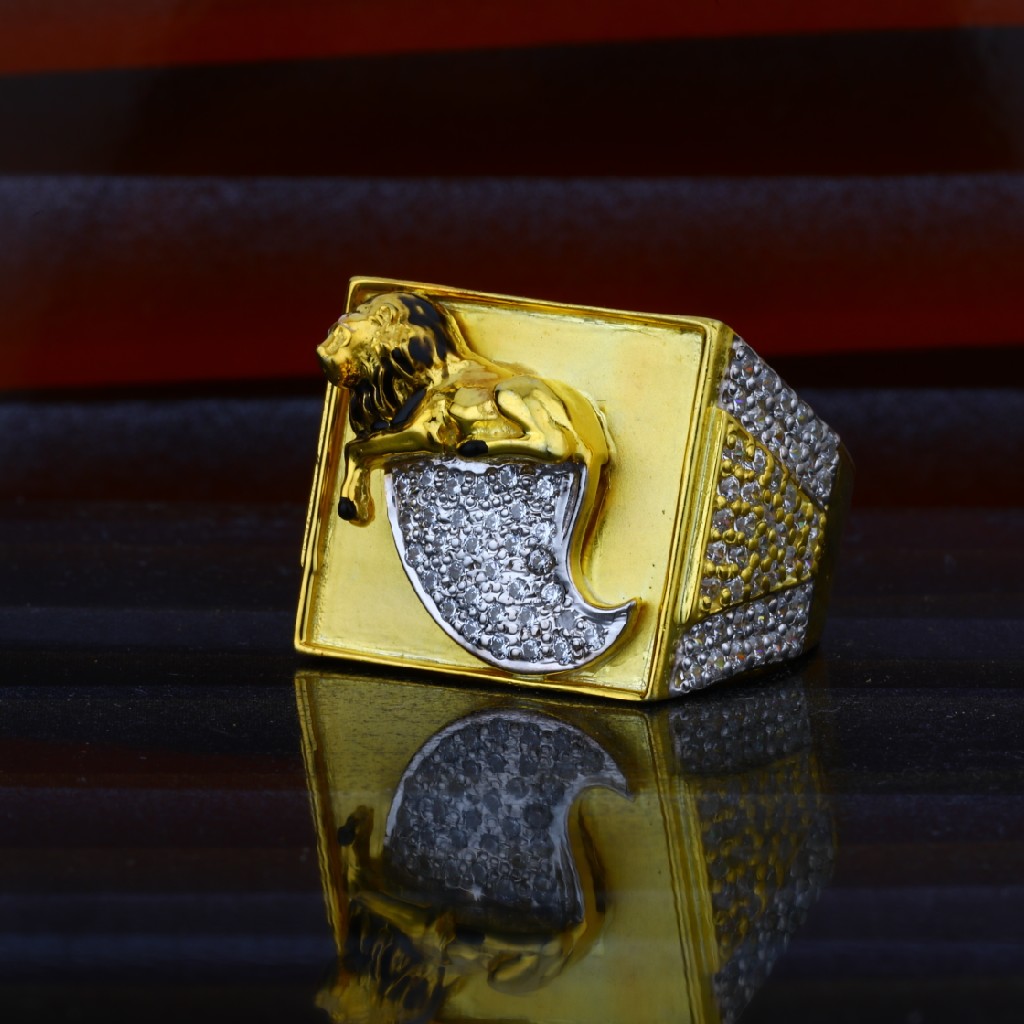 916 Lion Nail Heavy Mens Gold Ring-MHR12