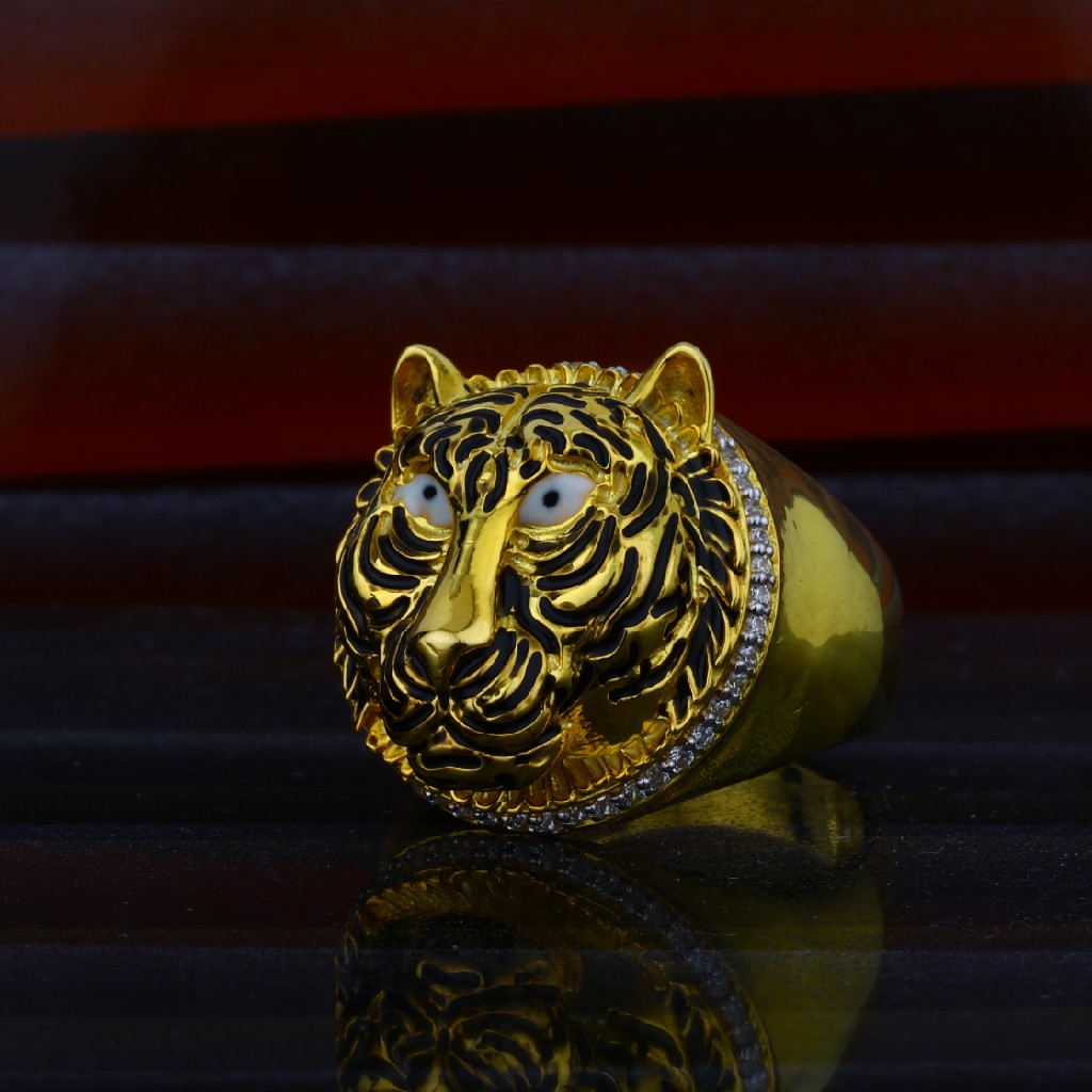Mens Luon Design Fancy Heavy 22ct Gold Ring-MHR07