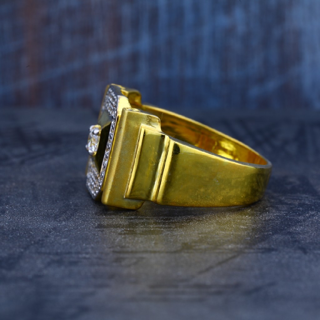 Exclusive Mens 22ct Modern Gold Ring-MR17 - Image 3
