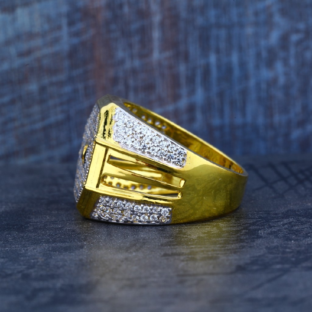 Mens Exclusive Desinger 22ct Gold Ring-MR14 - Image 3