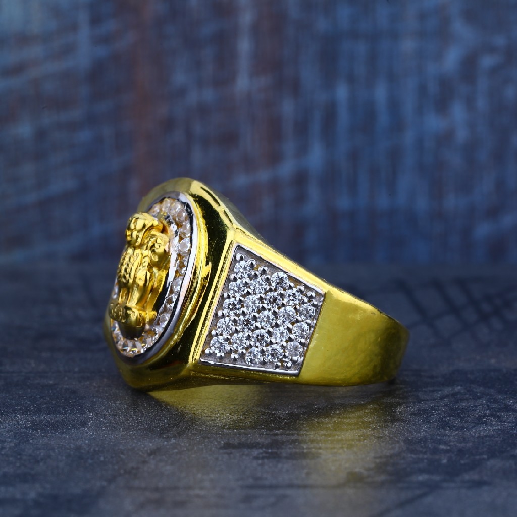 Mens 916 Fancy Daily Wear Gold Ring-MR01 - Image 3