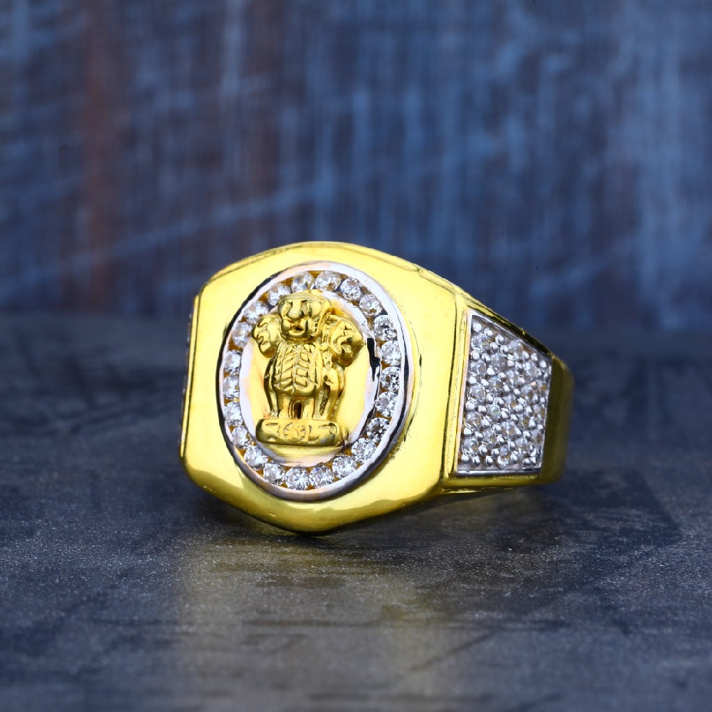 Mens 916 Fancy Daily Wear Gold Ring-MR01