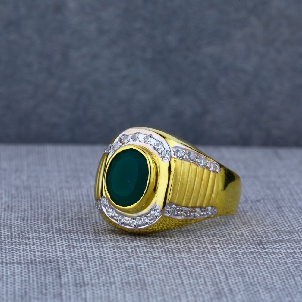 916 Mens Solitaire Gold Fancy Ring-MSR50
