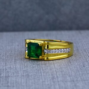 Mens Exclusive Cz Gold Solitaire Ring-MSR40