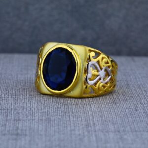 Designer Solitaire Mens Gold Ring-MSR39