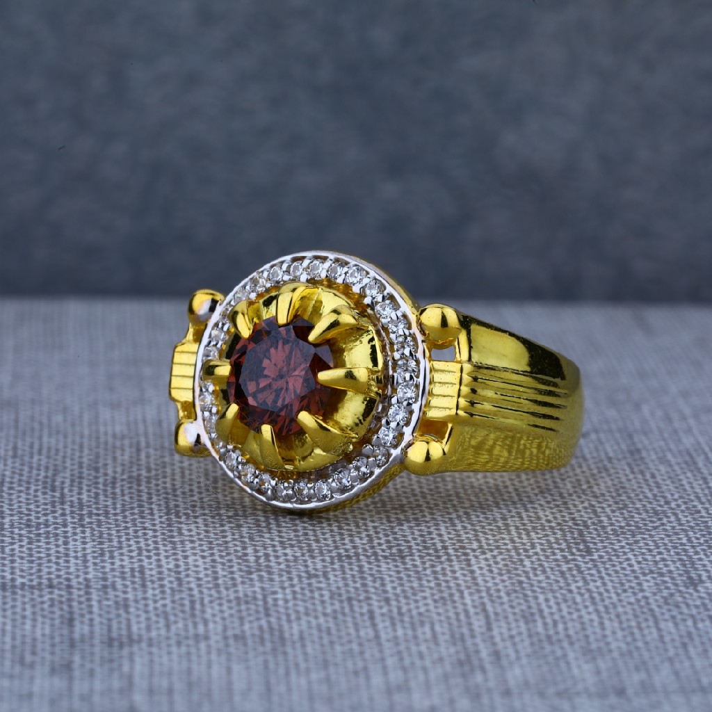 Exclusive 22ct Mens Solitaire Desinger Gold Ring-MSR37