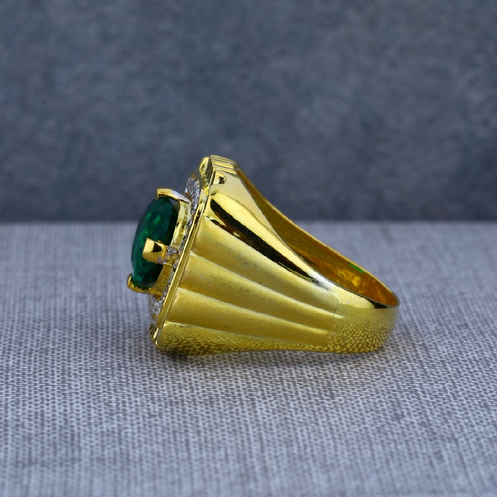 22ct Gold Solitaire Mens Fancy Ring-MSR36 - Image 3