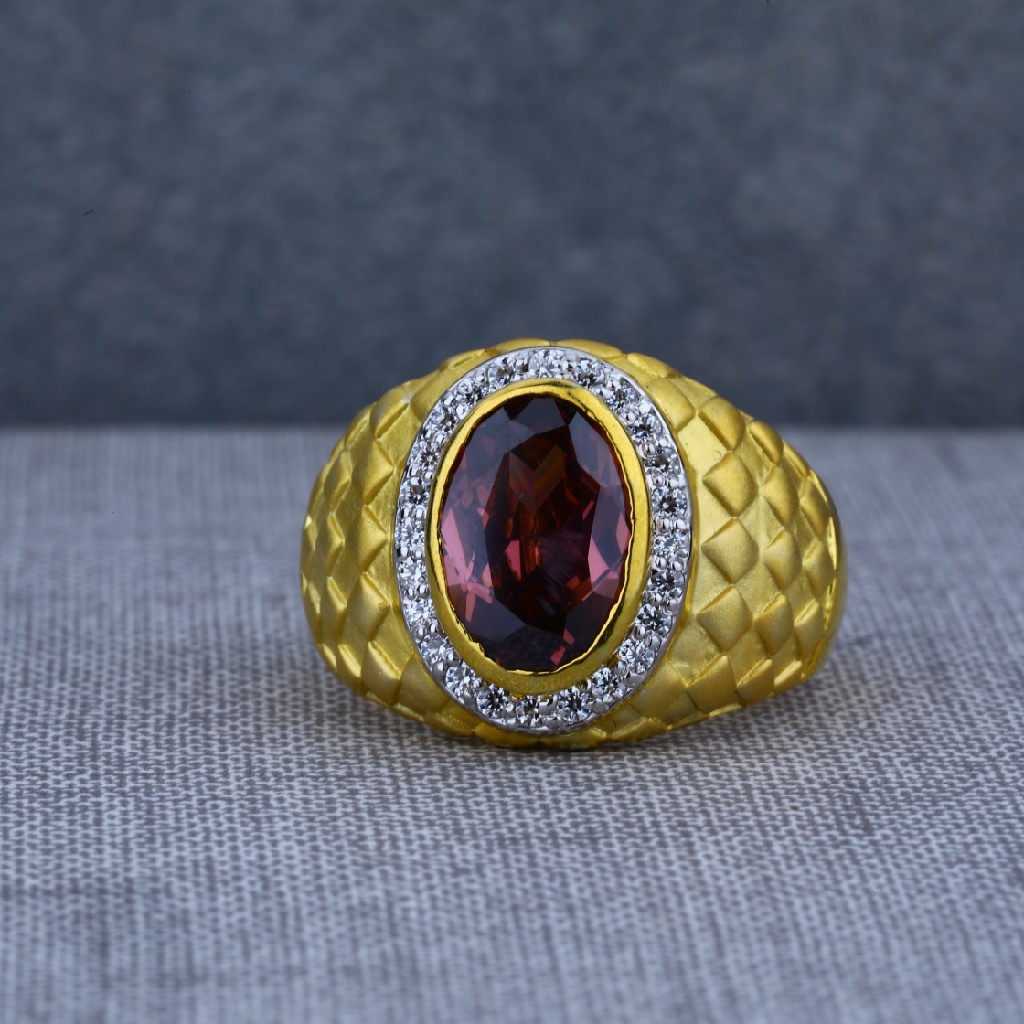 Mens Exclusive Simple Plain Solitaire Gold Ring-MSR32 - Image 2