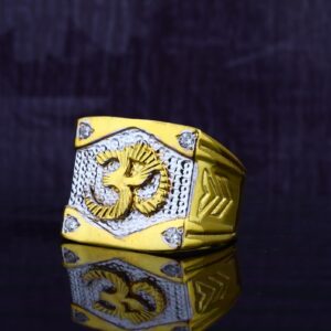 Designer Plain Casting Gold Om Mens 22ct Ring-MGR32
