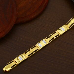 916 fancy mens plain casting gold bracelet-mpb03