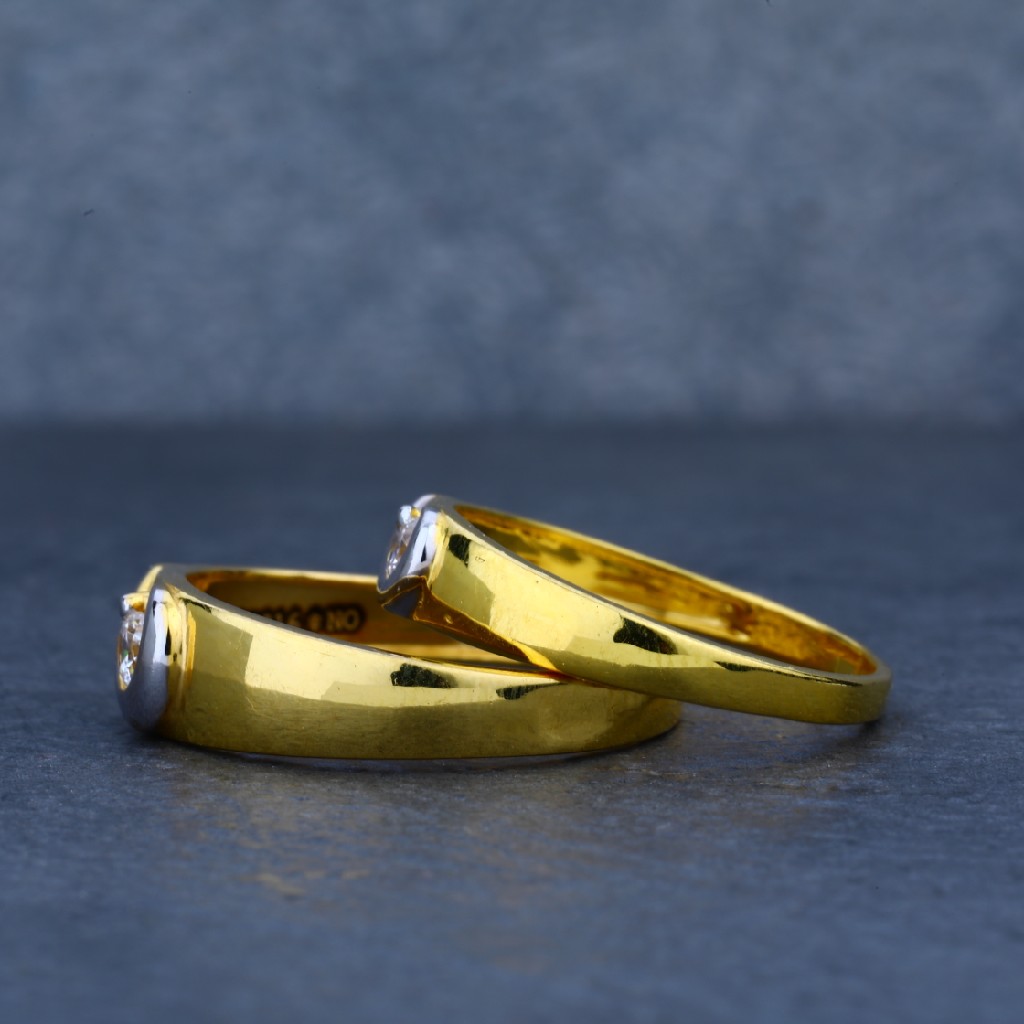 Exclusive Solitaire Gold Couple Ring-CR16 - Image 2