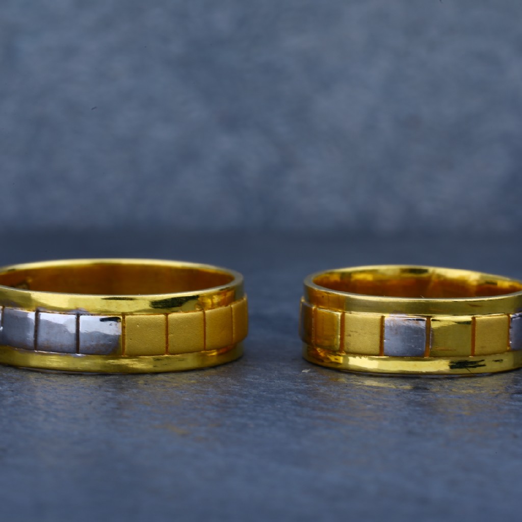 916 Gold Couple Engagement Ring-CR14 - Image 3
