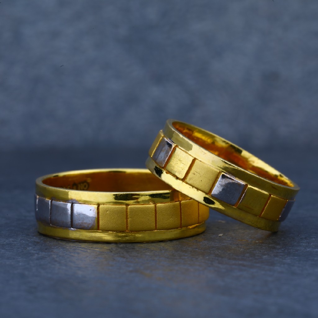 916 Gold Couple Engagement Ring-CR14 - Image 2