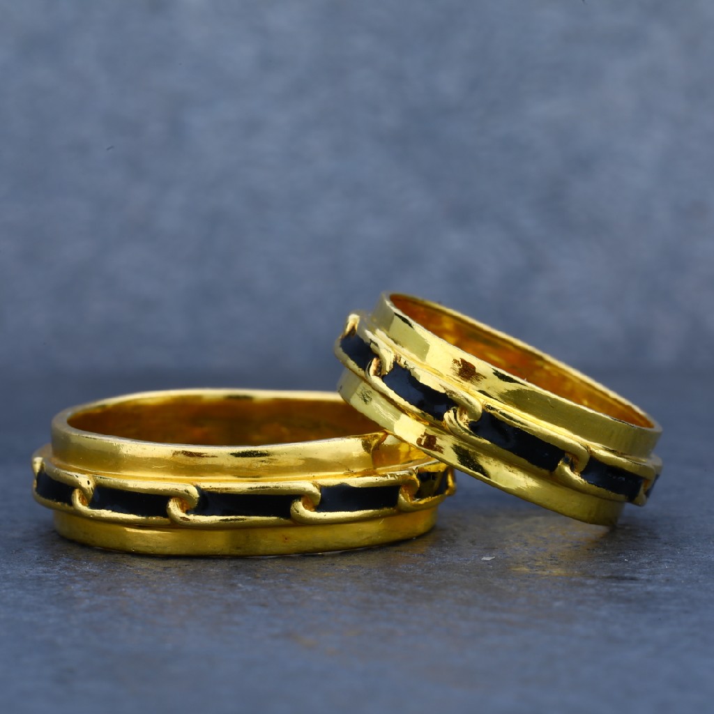 916 Couple Gold Designer Ring-CR12 - Image 2