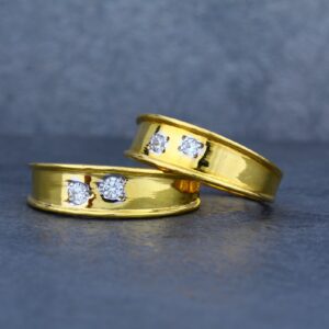 22ct Fancy Gold Couple Engagement Ring-CR04