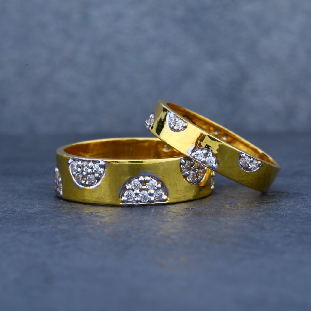 916 gold couple engagement ring-cr03