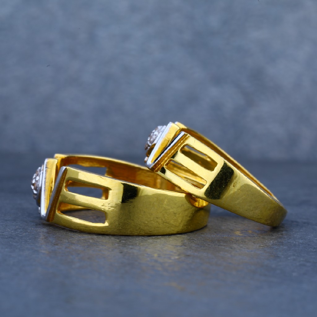 Couple gold desinger ring-cr02 - Image 2