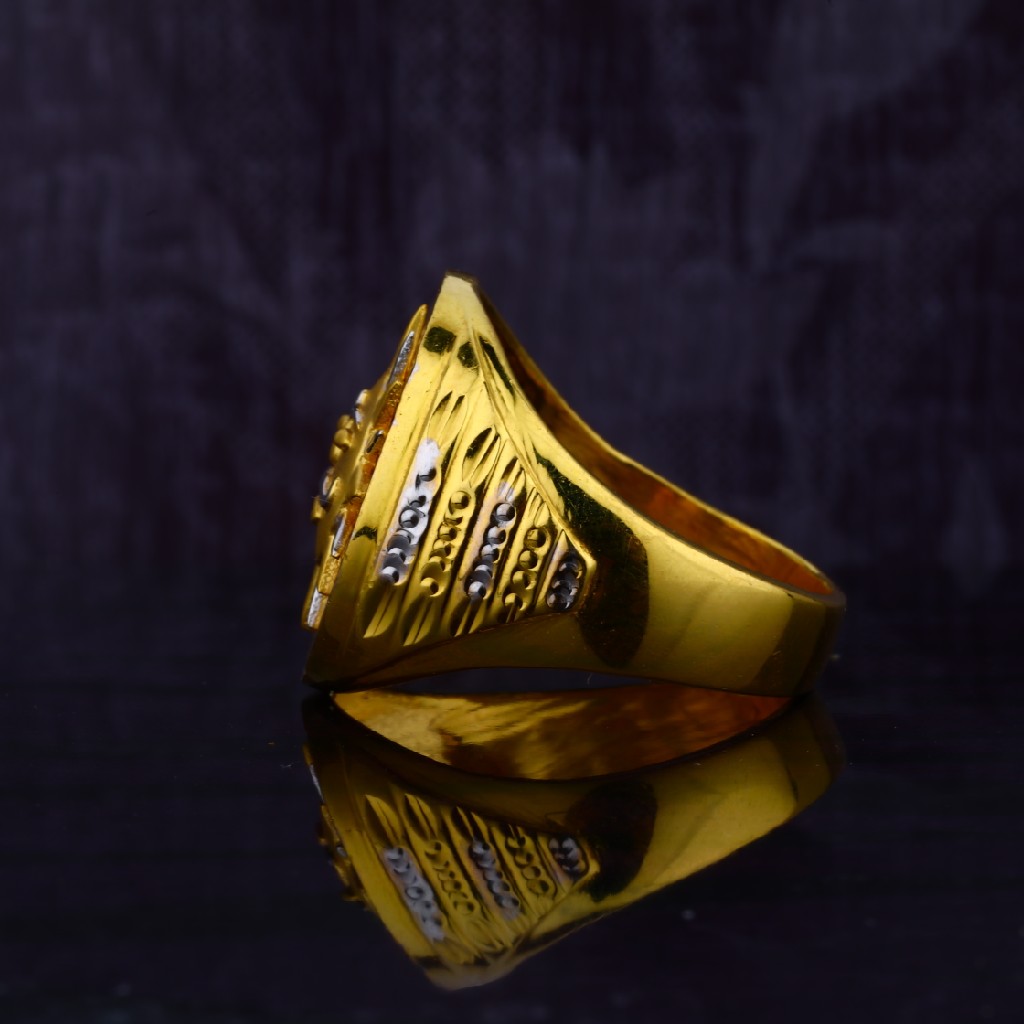 Mens God 22ct Gold Plain Ring-MGR20 - Image 3