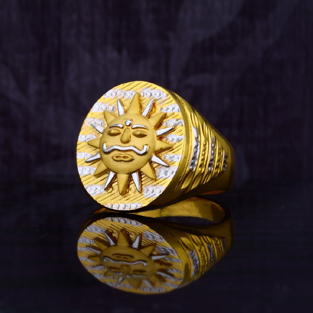 Mens God 22ct Gold Plain Ring-MGR20