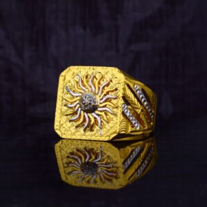 Mens 916 Daily Wear Religious God Gold Ring-MGR18