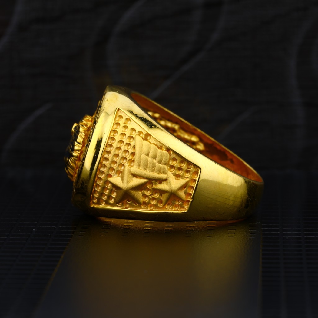 Mens Fancy 916 Plain Gold Ring-MPR03 - Image 3
