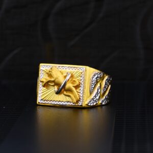 Mens 22ct Plain Gold Ring-MPR02