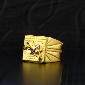 Mens 916 Plain Gold Ring-MPR01