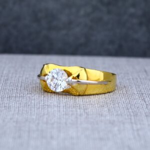 Daily Wear Mens Fancy Solitaire Gold Ring-MSR21