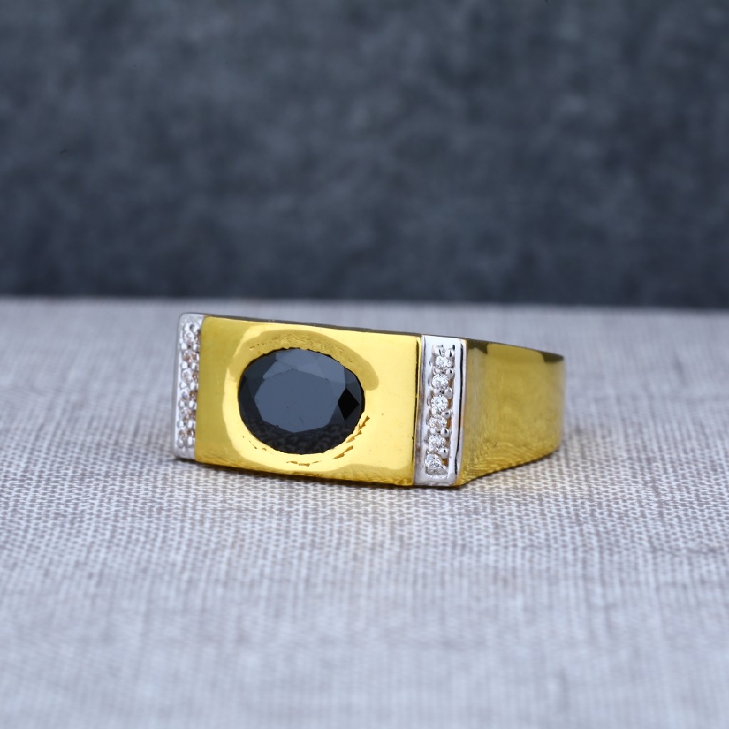 Mens Designer Solitaire 916 Gold Ring-MSR13