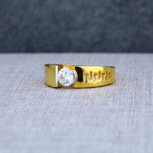 22ct exclusive solitaire mens gold desginer ring-msr08
