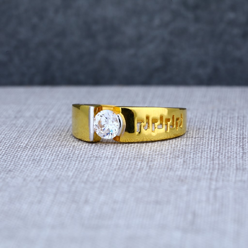 22ct exclusive solitaire mens gold desginer ring-msr08