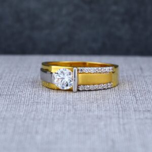 Mens designer 916 solitaire engagement gold ring -msr06