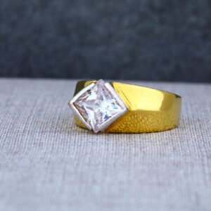22ct mens designer solitaire gold ring-msr05