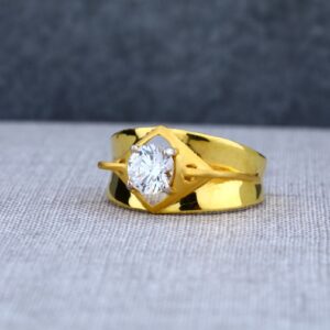 Mens 22ct single stone desinger gold ring-msr02