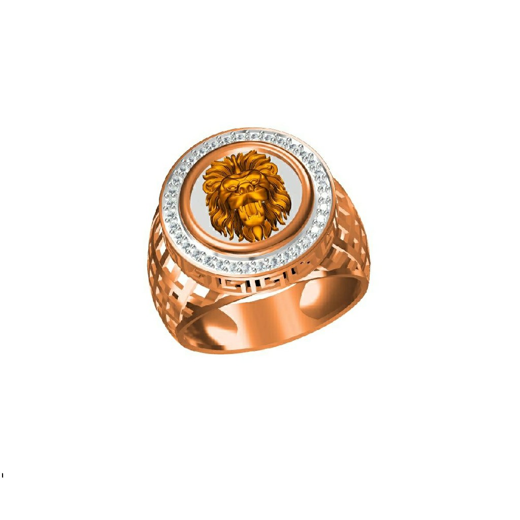 18Kt Exclusive Men's Outwear Rose Gold Ring-31332