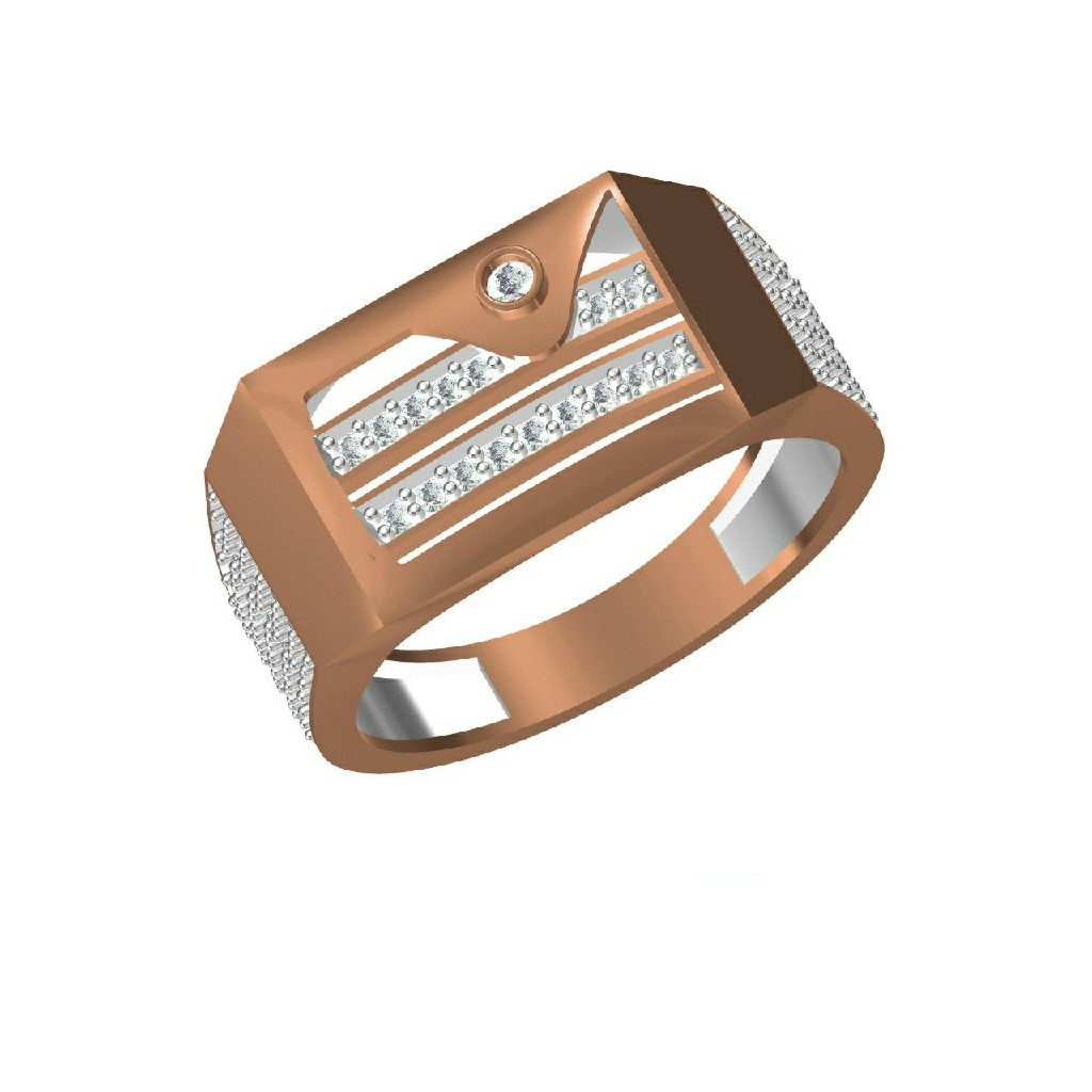 18Kt Rose Gold Exclusively Men's Wear Ring-31327
