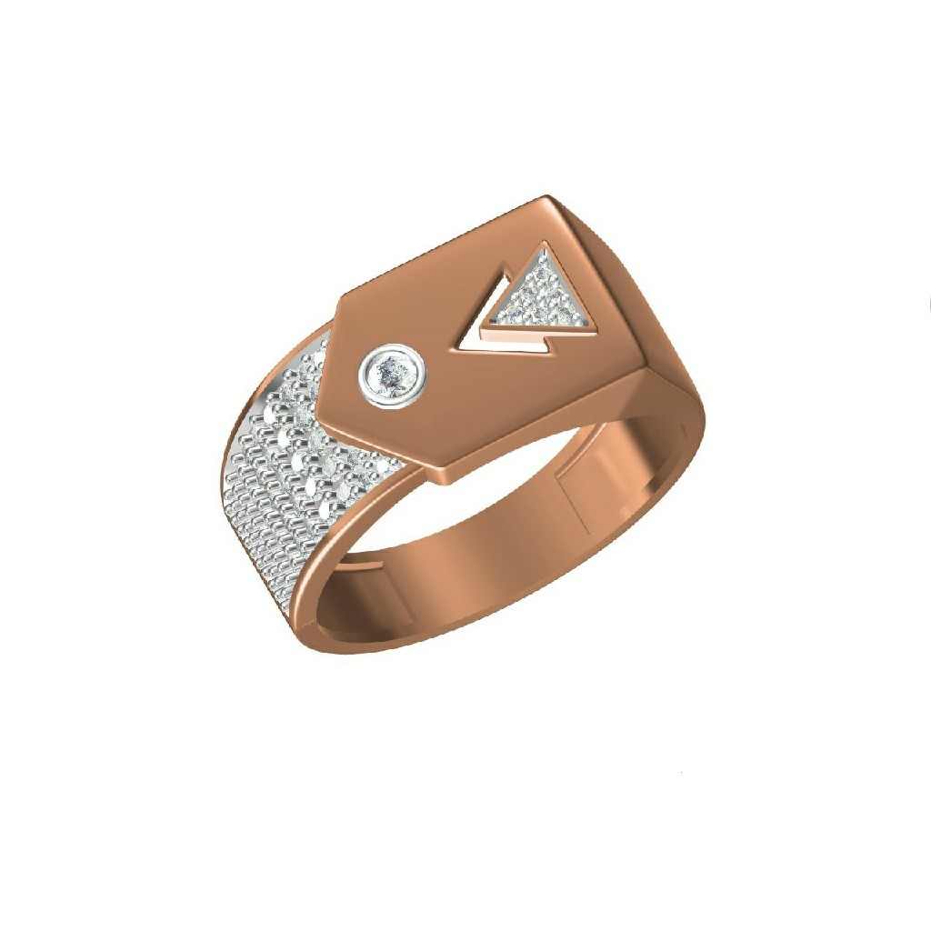 Fancy Rose Gold Designer 18Kt Men's Wear Ring-31325
