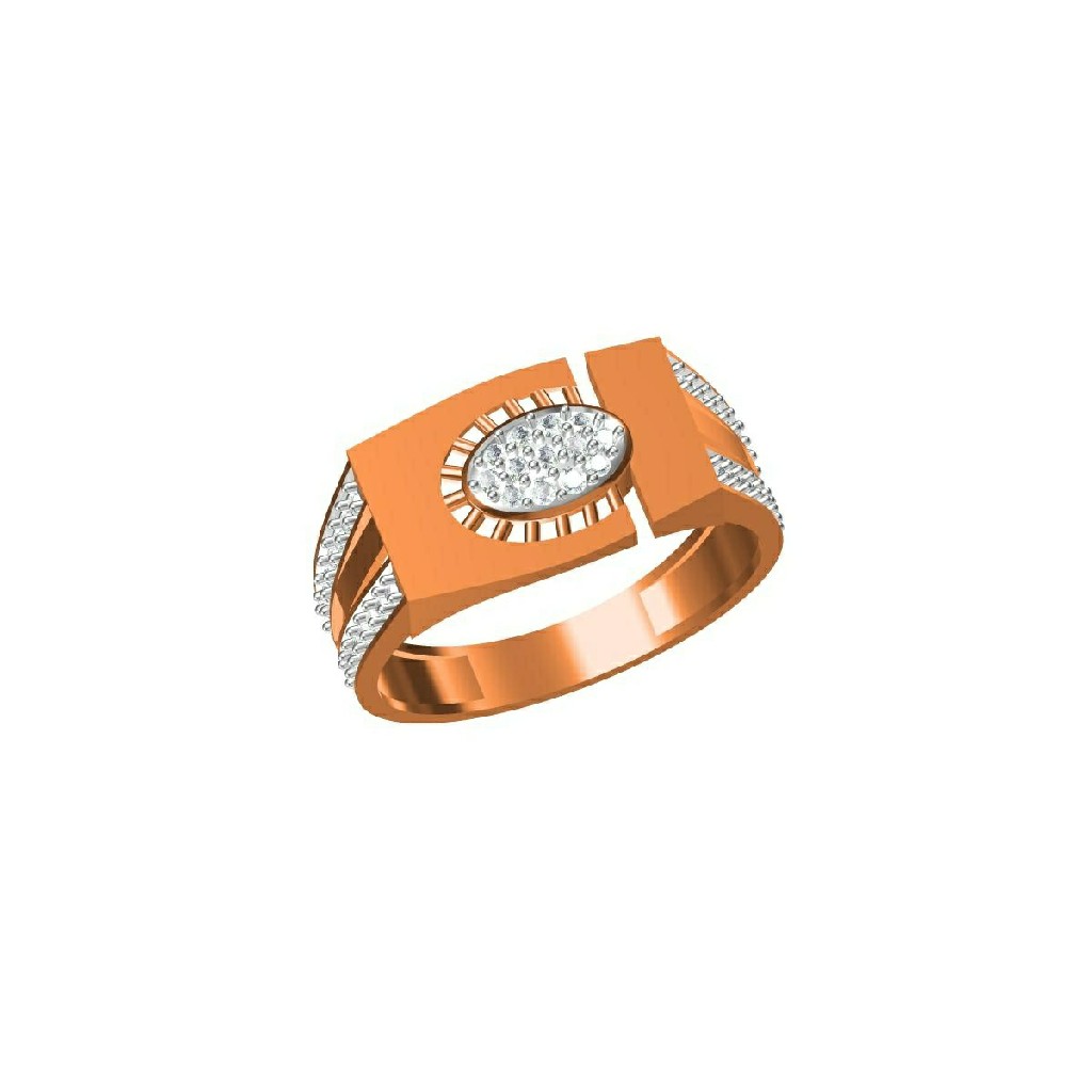 18Kt Exclusive Fancy Rose Gold Simple Men's Wear Ring-31324
