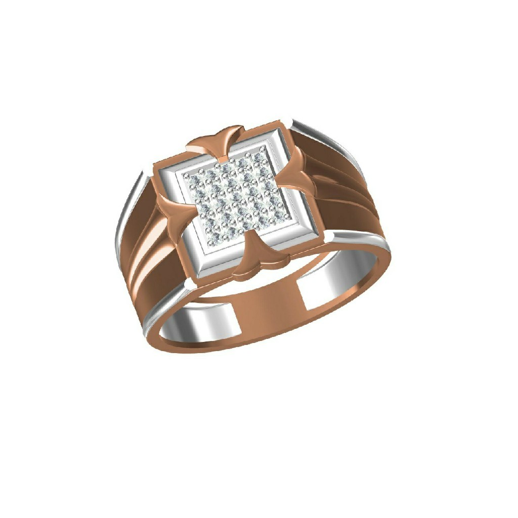 18Kt Rose Gold Fashionable Men's Ring-31312
