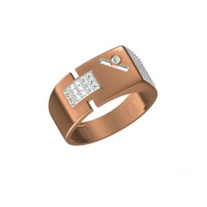 Rose Gold Fashionable Outwear Men's Ring-31308