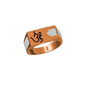 Men's Fashionable 18Kt Rose Gold Fancy Ring-31306