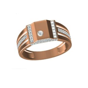 Exclusive Men's Wear Desinger 18K Rose Gold Ring -31303