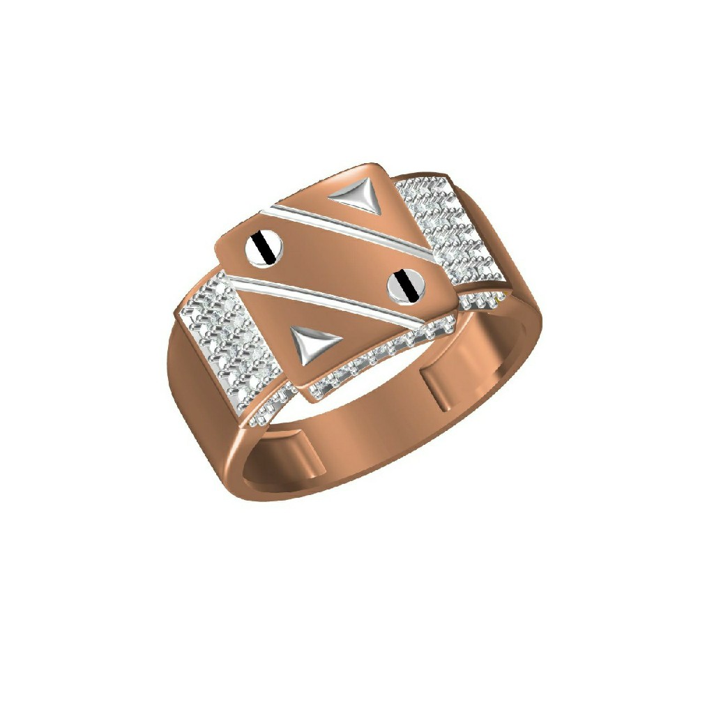 18Kt Men's Wear Desinger Rose Gold Ring-31302