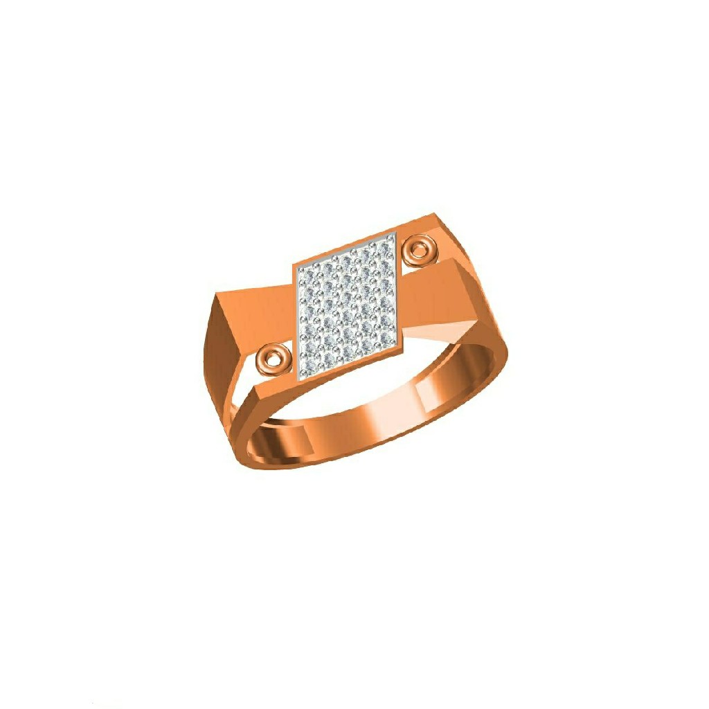 Exclusive Men's Wear Fancy 18Kt Rose Gold Ring