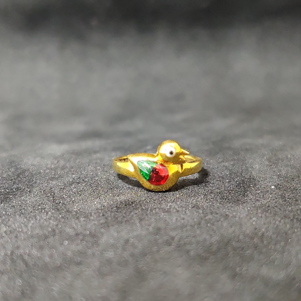 22Kt Exclusive Kids Duck Design Gold Ring-24509