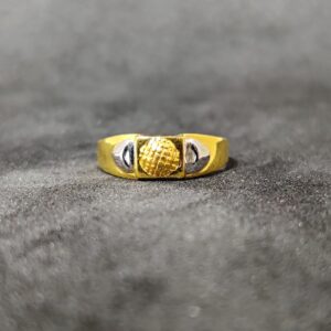 916 Kids Exclusive Plain Gold Ring-24505
