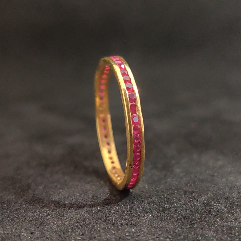 22K Fancy Ladies Daily Wear Gold Band-24701