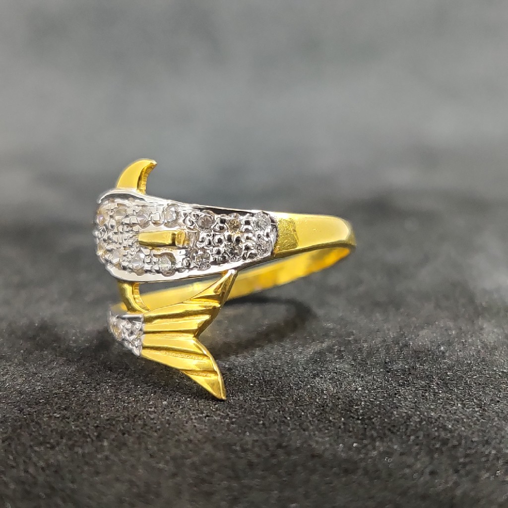 916 Premium Designer Fish Gold Ring-24804 - Image 2