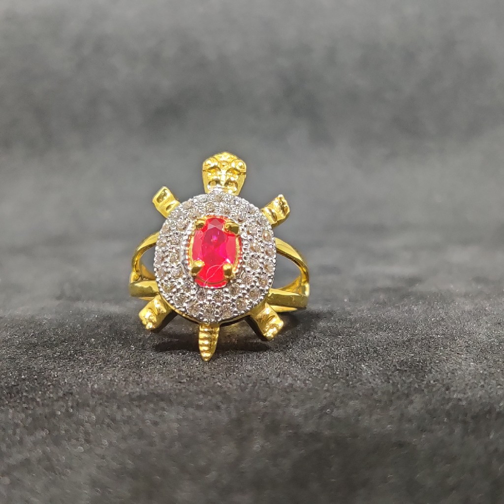 916 Fancy Tortoise Design Exclusive Ladies Gold Ring-24802