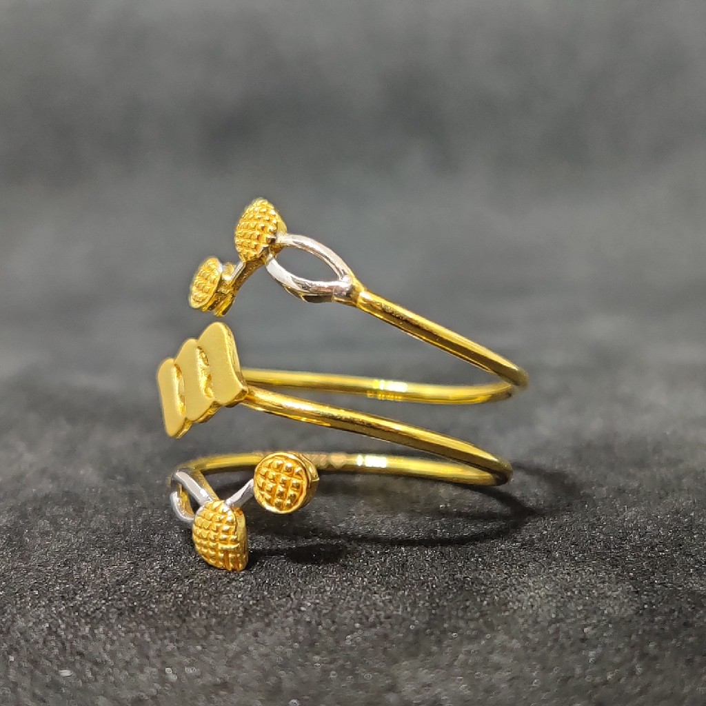 22Kt Premium Designer Ladies Wear Gold Spring Ring-24960 - Image 2